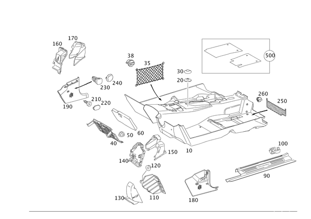 1706840035 - Panelling: Holder for Mercedes-Benz Image image
