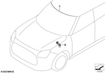 51315A0DF17 - Vehicle Trim: Cover, Windshield, Top for Mini: Countryman S ALL4, Countryman SE ALL4, JCW Countryman ALL4 Image image