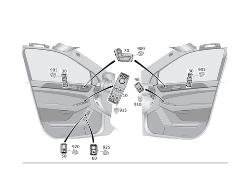 Switch in Front Door Trim for 2018 Mercedes-Benz GLE550e #0