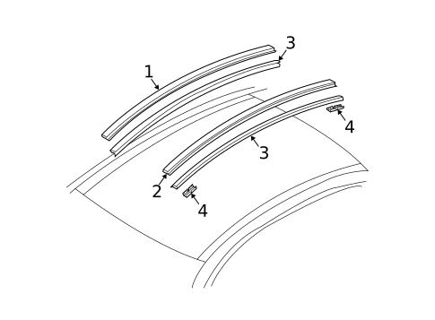 Exterior Trim - Roof for 2004 INFINITI G35 #0