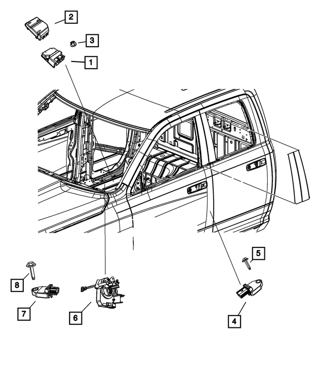 6505190AA - Restraints: Hex Nut And Washer for Mopar Image