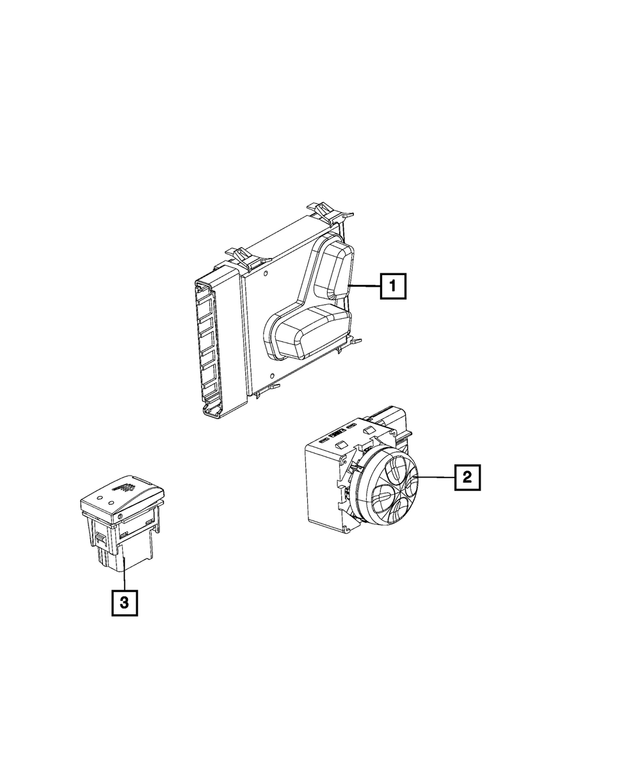 68516076AB - Electrical: Lumbar Control Switch, Passenger for Mopar Image image