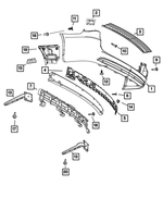 68156768AA - Frame, Bumper and Fascia: Blind Spot Detection Bracket Kit for Chrysler: Town &amp; Country | Dodge: Grand Caravan | Ram: C/V Image