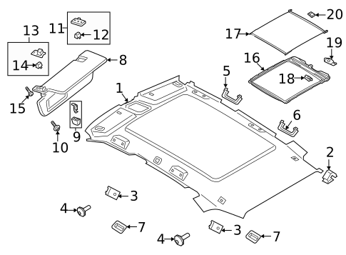 Interior Trim - Roof for 2022 Porsche Cayenne #0