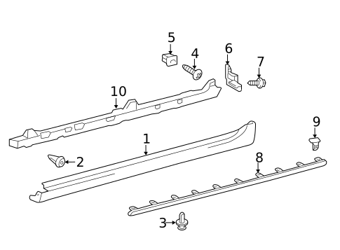 Exterior Trim - Pillars for 2013 Toyota Camry #0