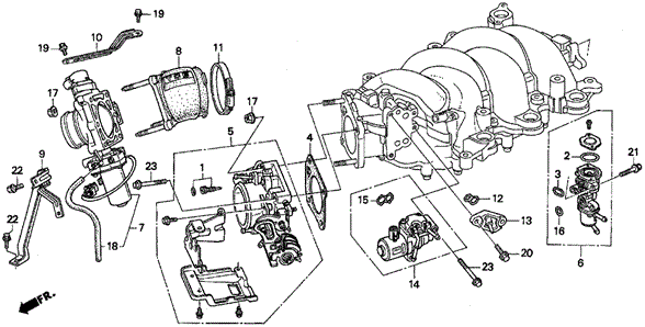 Throttle Body (V6) for 1997 Acura TL #0