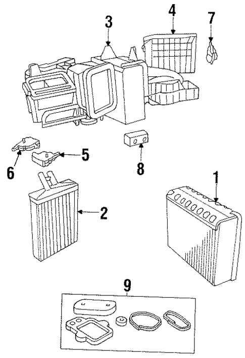 Evaporator & Heater Components for 2001 Chrysler LHS #0