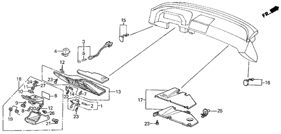 Instrument Lower for 1990 Acura Legend #0