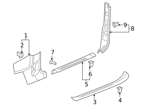 Interior Trim - Pillars for 2005 Chevrolet SSR #0