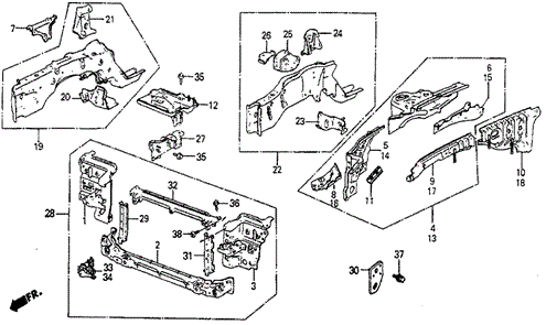 Front Bulkhead for 1985 Honda Prelude #0