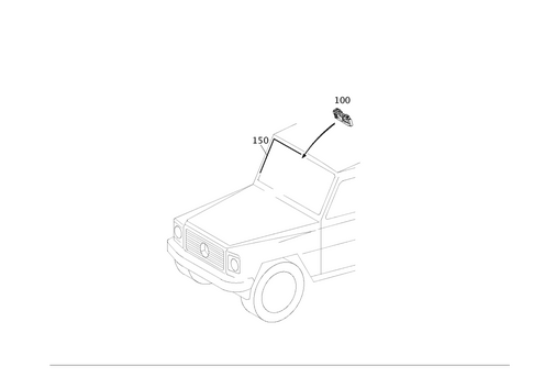 Sensors, Camera and Switch Behind Windshield for 2011 Mercedes-Benz G550 #0