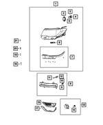 55112714AG - Electrical: Headlamp, Right for Jeep: Compass Image