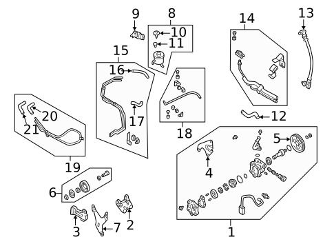 Pump & Hoses for 2001 Nissan Altima #0