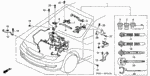 32117P65003 - Engine: HOLDER, CORRUGATED (15MM) (DARK BLUE) for Honda Image