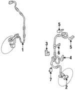 MB668880 - Suspension: ABS Sensor for Mitsubishi Image