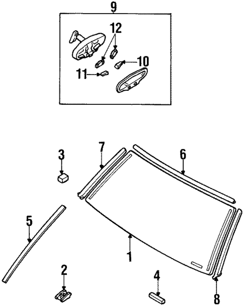 Glass - Windshield for 2003 Isuzu Rodeo Sport #0