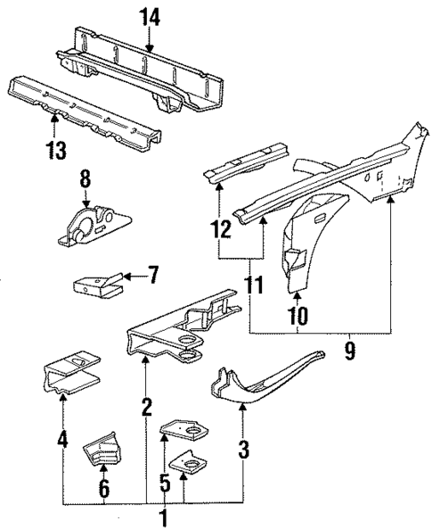 Structural Components & Rails for 1988 BMW 735i #0
