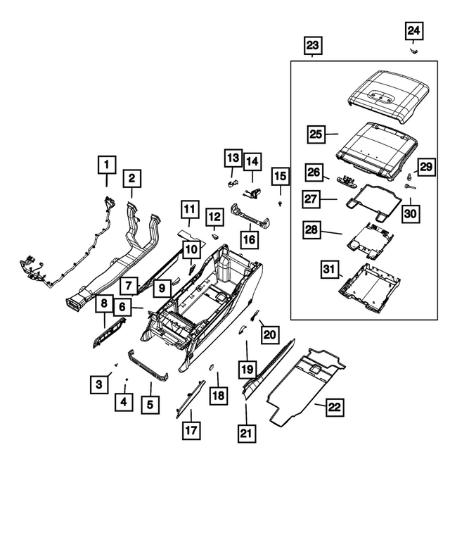 52112461AD - Interior Trim: Console Wiring for Mopar Image