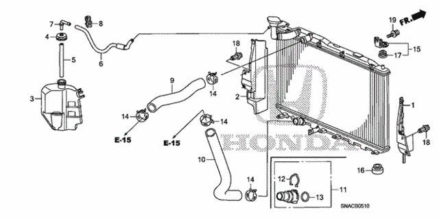 Radiator Hose - Reserve Tank (1.8L) for 2010 Honda Civic #0
