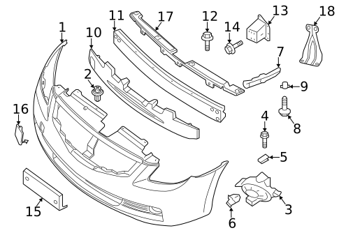Bumper & Components - Rear for 2009 Nissan Altima #4