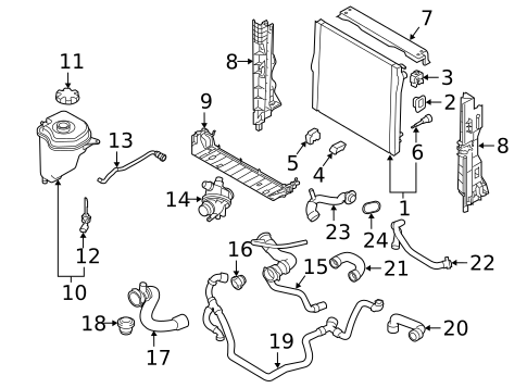 Radiator & Components for 2018 BMW X6 #0