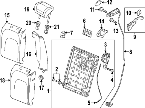 Rear Seat for 2024 Audi Q8 e-tron #1