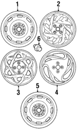 F1CZ1007C - Suspension: Wheel, Spare for Ford: Escort | Mercury: Tracer Image