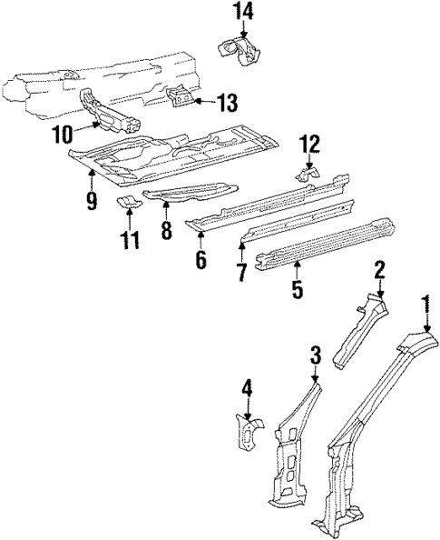 Rocker Panel for 1997 Mercedes-Benz S500 #0