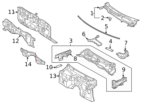 Cowl for 2009 Lexus IS250 #0