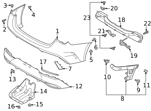 Bumper & Components - Rear for 2022 Kia K5 #0
