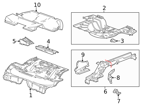Rear Floor & Rails for 2015 Chevrolet Malibu #0