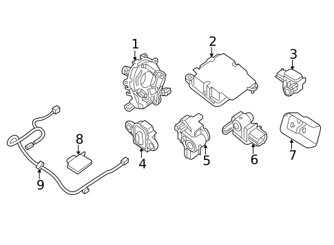 Air Bag Components for 2014 Nissan Pathfinder #0