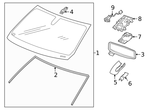 Glass - Windshield for 2025 Chevrolet Silverado 2500 HD #16
