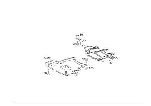 Engine Compartment Panelling, Gasoline Vehicles for 2002 Mercedes-Benz C320 #0