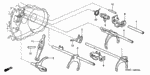 24200PYZ000 - Transmission - Manual: FORK, GEARSHIFT (5-6) for Acura Image