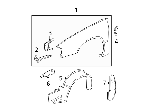 Fender & Components for 2001 Chevrolet Monte Carlo #0