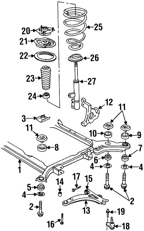 Suspension Components for 1995 Oldsmobile Aurora #0