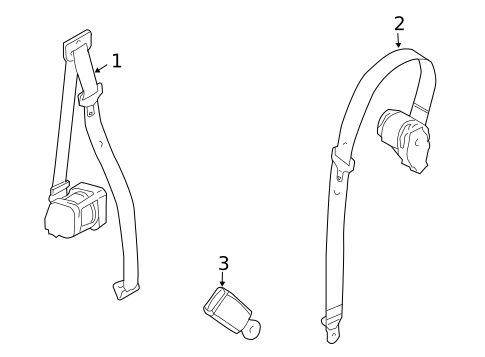 Rear Seat Belts for 2009 Land Rover LR2 #0