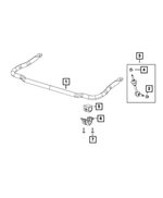 68209833AB - Front Suspension: Stabilizer Bar Bushing Retainer for Mopar Image