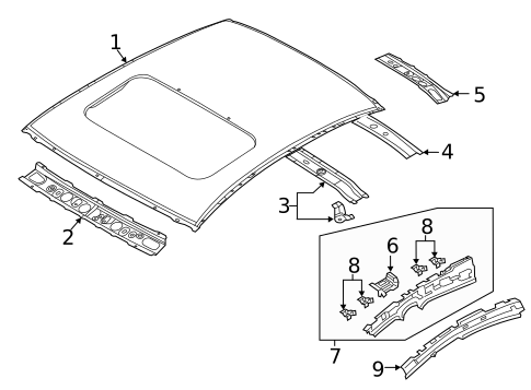 Roof & Components for 2022 Mazda 3 #3