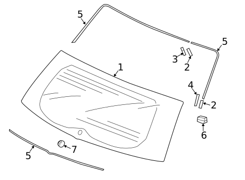 Glass - Lift Gate for 2017 Honda CR-V #0