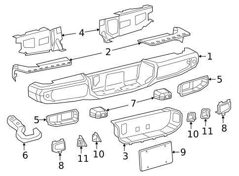 Bumper & Components - Rear for 2023 Jeep Gladiator #1