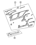 4575467 - Doors and Related Parts: Roof Support, Left for Mopar Image
