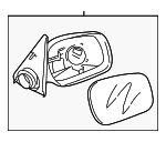 CRB501081PMD - Body: Mirror Assembly for Land Rover: Freelander Image