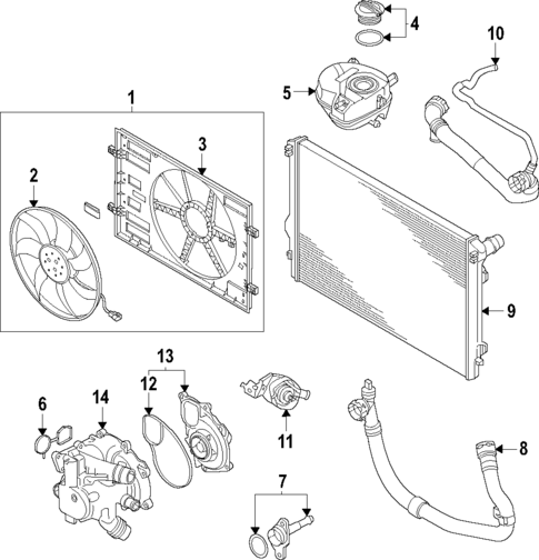 Radiator & Components for 2023 Audi A3 Quattro #0