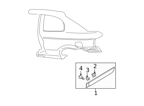 Exterior Trim - Quarter Panel for 2000 Hyundai Accent #0