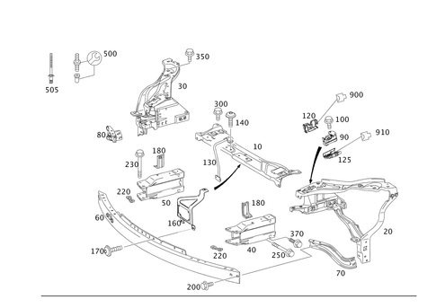 Front Reinforcement and Radiator Support for 2014 Mercedes-Benz E400 #0