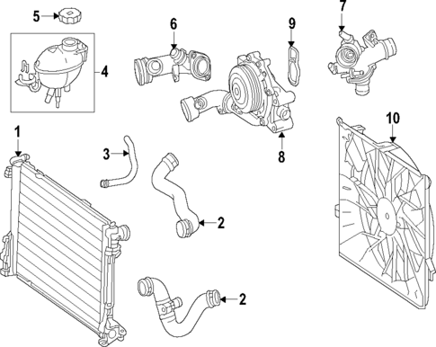 Radiator & Components for 2015 Mercedes-Benz ML250 #1