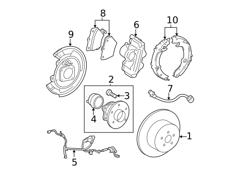 Rear Brakes for 2005 Toyota Corolla #1