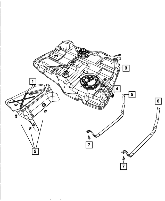 4766132AA - Fuel: Fuel Tank Heat Shield for Mopar Image